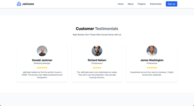 screenshot of "JakEstate